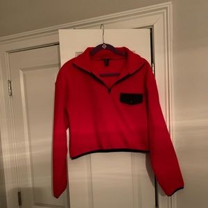 Cropped 3/4 Zip Fleece